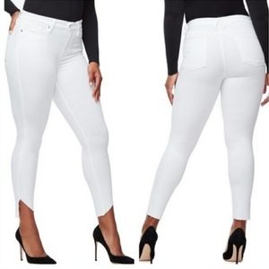 Good American Good Legs White High Rise Crop Skinny Jeans